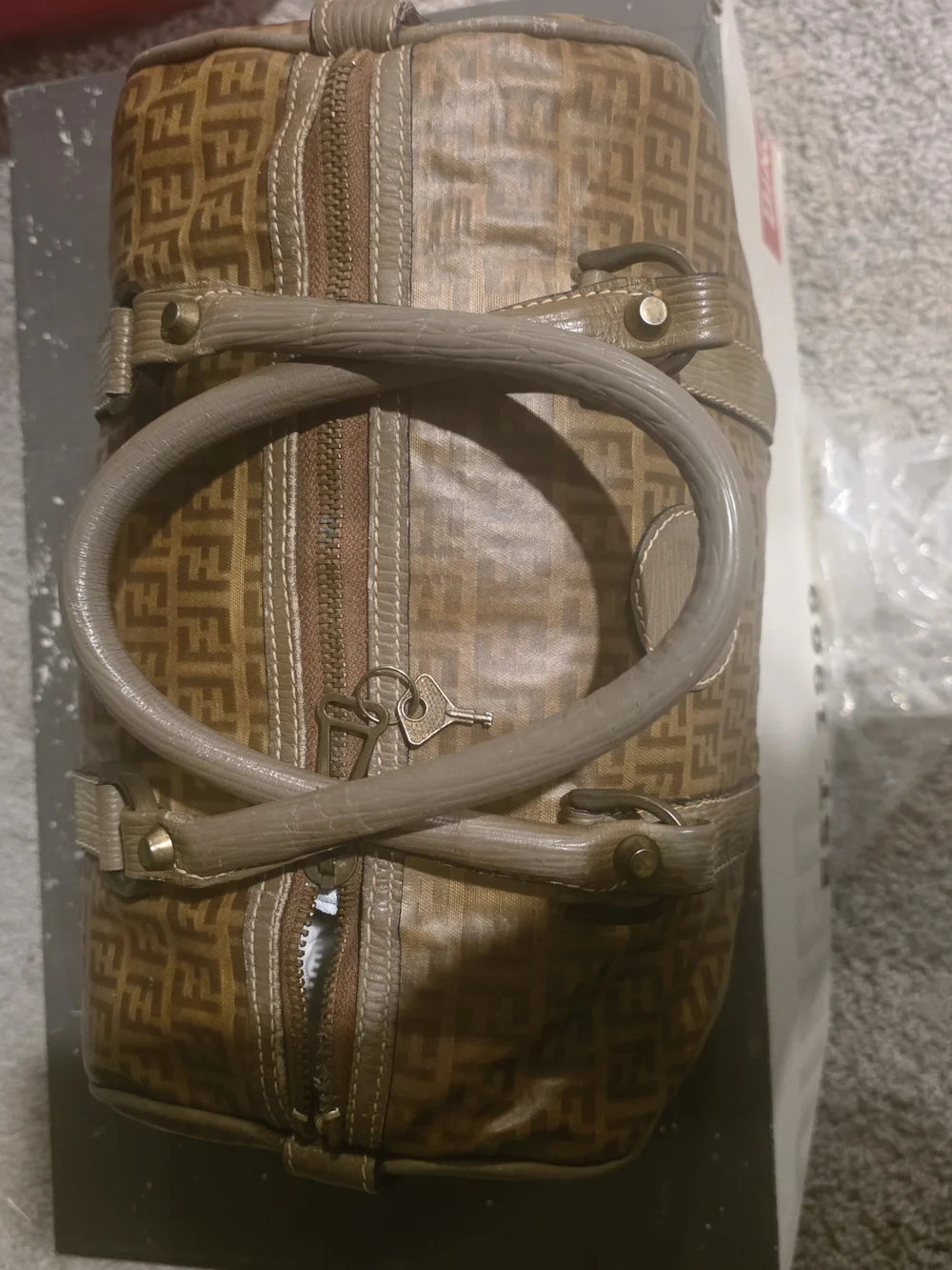 Fendi Brown Monogram Duffel Bag